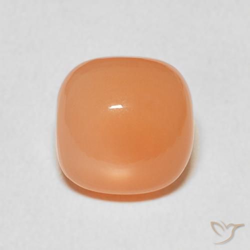 2.15ct Natural Naranja cantaloupe Piedra de Luna, Forma Cojín, Translúcido