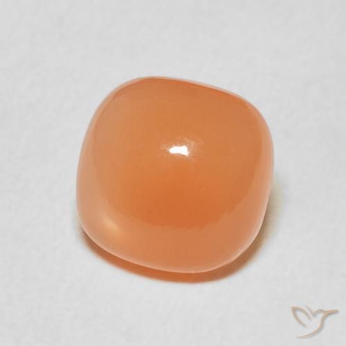 Piedra de Luna Naranja cantaloupe natural de 2.15 ct, Forma Cojín, Translúcido