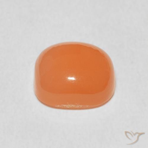 Piedra de Luna Naranja cantaloupe natural de 2.15 ct, Forma Cojín, Translúcido