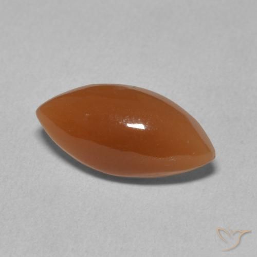 Piedra de Luna Naranja rojizo oscuro natural de 2.87 ct, Marquesa, Translúcido