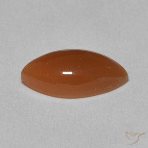 Piedra de Luna Naranja rojizo oscuro natural de 2.87 ct, Marquesa, Translúcido