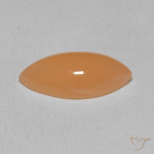 Piedra de Luna Medium Light-Orange natural de 2.59 ct, Marquesa, Translúcido
