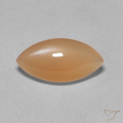 2.87ct Natural Medium Light-Orange Piedra de Luna, Marquesa, Translúcido