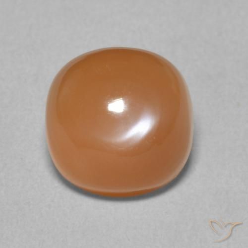 2.46ct Natural Naranja medio Piedra de Luna, Forma Cojín, Translúcido