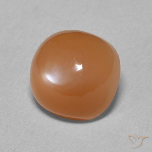Piedra de Luna Naranja medio natural de 2.46 ct, Forma Cojín, Translúcido
