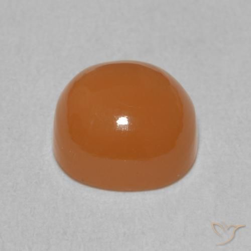 Piedra de Luna Naranja medio natural de 2.46 ct, Forma Cojín, Translúcido