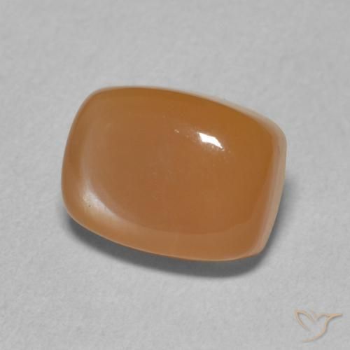 Piedra de Luna Naranja rojizo natural de 2.55 ct, Forma Cojín, Translúcido