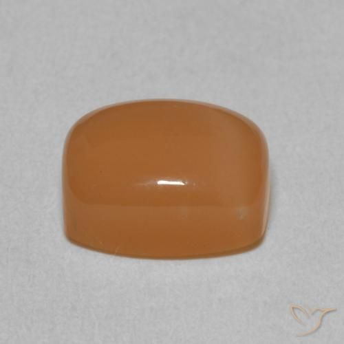 Piedra de Luna Naranja rojizo natural de 2.55 ct, Forma Cojín, Translúcido