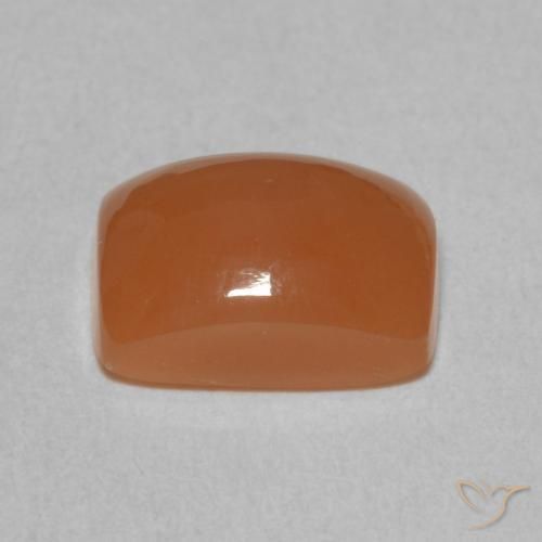 Piedra de Luna Naranja oscuro natural de 2.25 ct, Forma Cojín, Translúcido