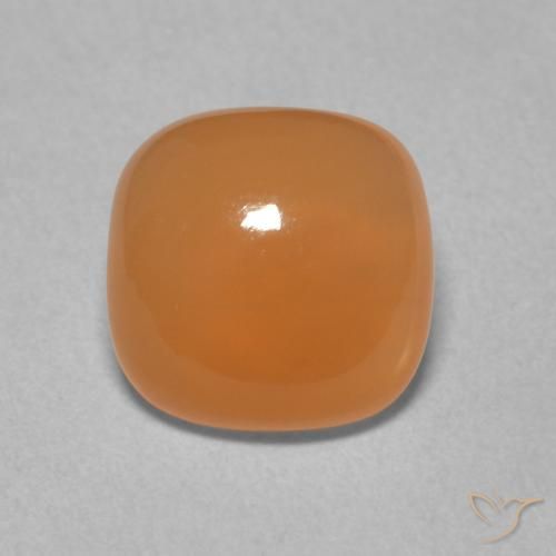 1.94ct Natural Naranja medio Piedra de Luna, Forma Cojín, Translúcido