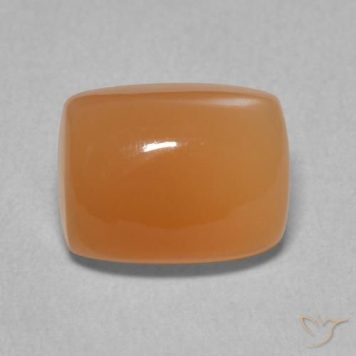 2.47ct Natural Naranja medio Piedra de Luna, Forma Cojín, Translúcido