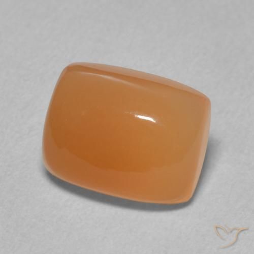 Piedra de Luna Naranja medio natural de 2.47 ct, Forma Cojín, Translúcido