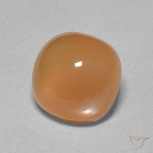 Piedra de Luna Naranja rojizo natural de 2.35 ct, Forma Cojín, Translúcido