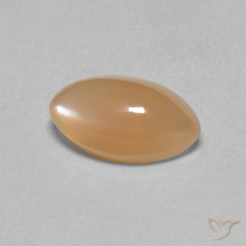 Piedra de Luna Naranja durazno natural de 1.61 ct, Marquesa, Translúcido