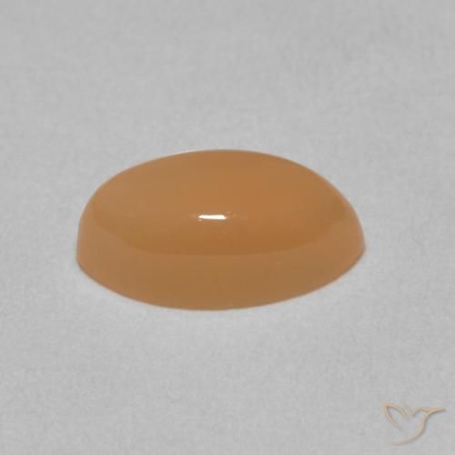Piedra de Luna Naranja durazno natural de 1.61 ct, Marquesa, Translúcido