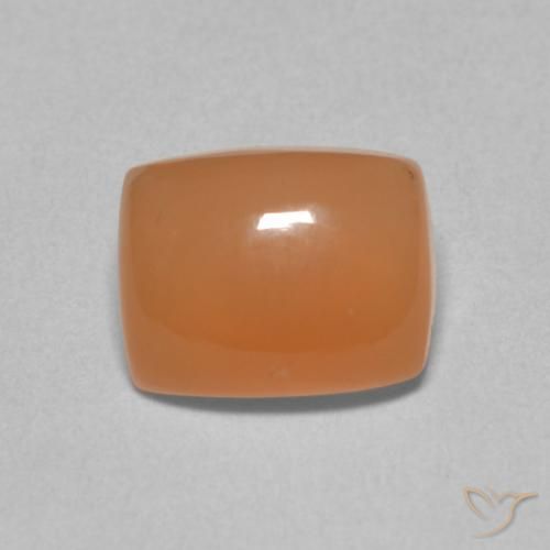 2.29ct Natural Naranja rojizo claro Piedra de Luna, Forma Cojín, Translúcido