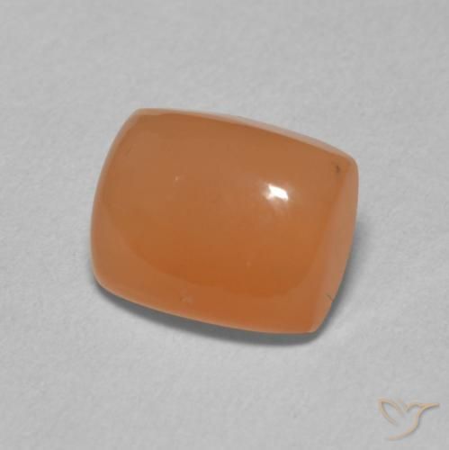 Piedra de Luna Naranja rojizo claro natural de 2.29 ct, Forma Cojín, Translúcido