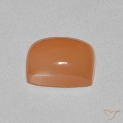 Piedra de Luna Naranja rojizo claro natural de 2.29 ct, Forma Cojín, Translúcido