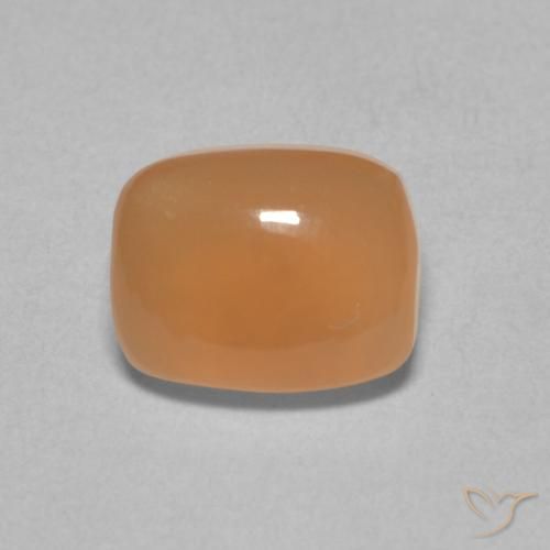 2.36ct Natural Naranja medio Piedra de Luna, Forma Cojín, Translúcido