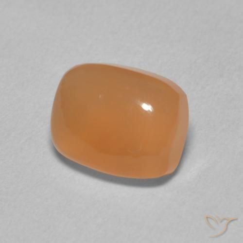 Piedra de Luna Naranja medio natural de 2.36 ct, Forma Cojín, Translúcido
