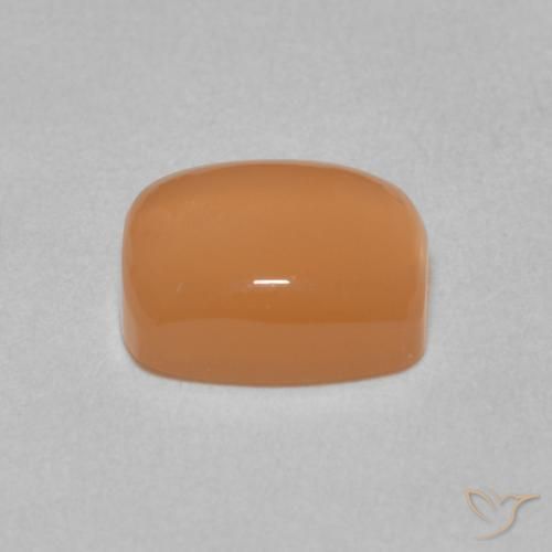 Piedra de Luna Naranja medio natural de 2.36 ct, Forma Cojín, Translúcido