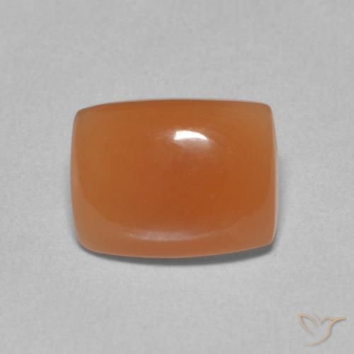 1.89ct Natural Naranja oscuro Piedra de Luna, Forma Cojín, Translúcido