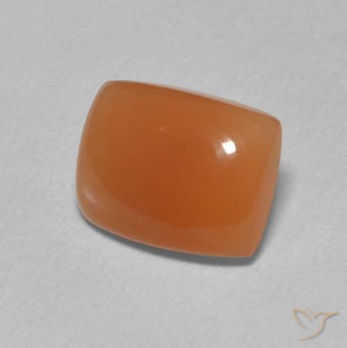 Piedra de Luna Naranja oscuro natural de 1.89 ct, Forma Cojín, Translúcido