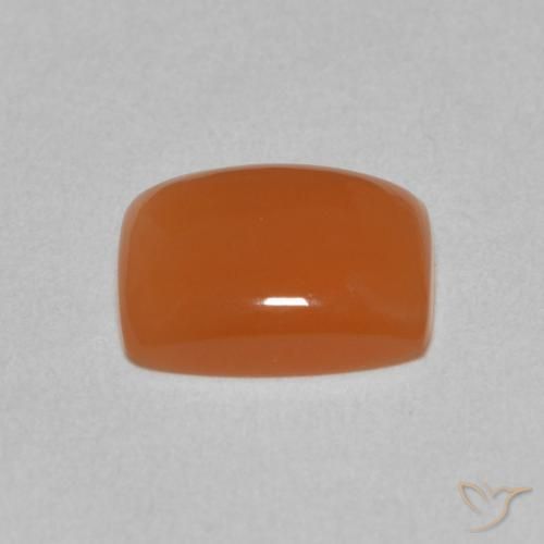 Piedra de Luna Naranja oscuro natural de 1.89 ct, Forma Cojín, Translúcido