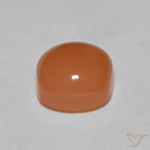 Piedra de Luna Naranja rojizo natural de 2.60 ct, Forma Cojín, Translúcido