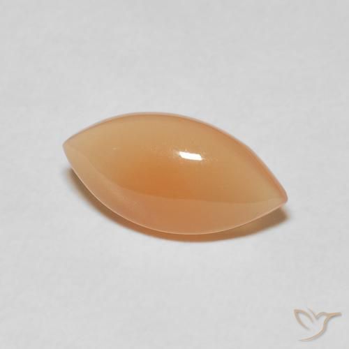 Piedra de Luna Naranja cantaloupe natural de 2.52 ct, Marquesa, Translúcido