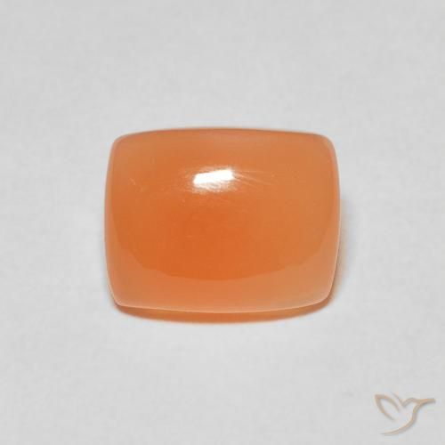 2.11ct Natural Naranja medio Piedra de Luna, Forma Cojín, Translúcido