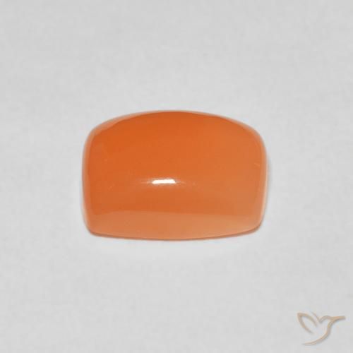 Piedra de Luna Naranja medio natural de 2.11 ct, Forma Cojín, Translúcido