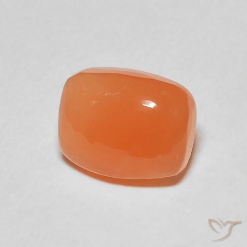 Piedra de Luna Naranja oscuro natural de 2.30 ct, Forma Cojín, Translúcido