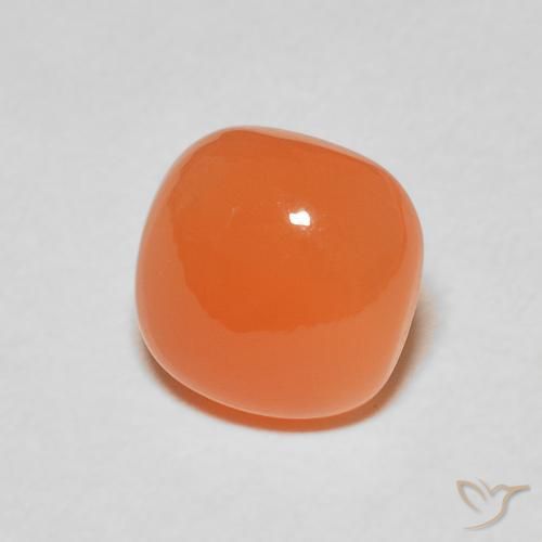 Piedra de Luna Naranja oscuro natural de 2.19 ct, Forma Cojín, Translúcido