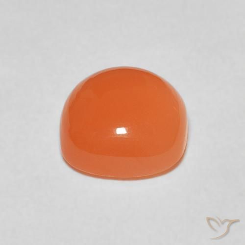 Piedra de Luna Naranja oscuro natural de 2.19 ct, Forma Cojín, Translúcido