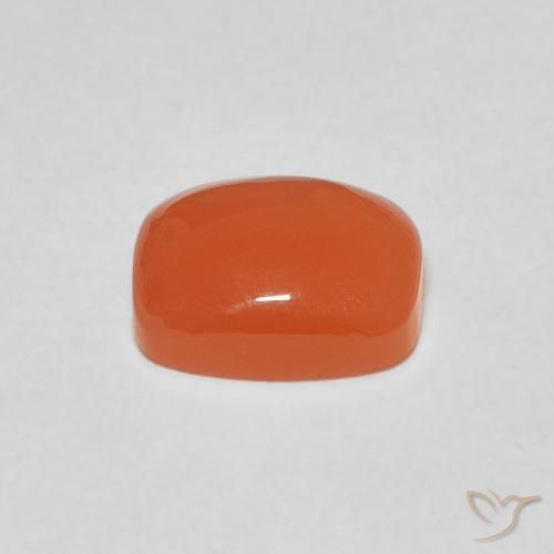 Piedra de Luna Naranja oscuro natural de 2.21 ct, Forma Cojín, Translúcido