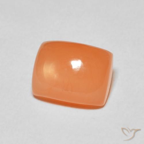 Piedra de Luna Naranja medio natural de 2.76 ct, Forma Cojín, Translúcido