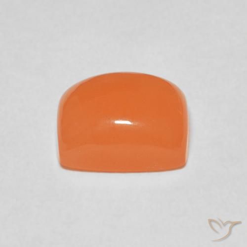 Piedra de Luna Naranja medio natural de 2.76 ct, Forma Cojín, Translúcido
