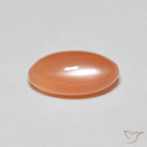 1.62ct Natural Naranja rojizo claro Piedra de Luna, Marquesa, Translúcido