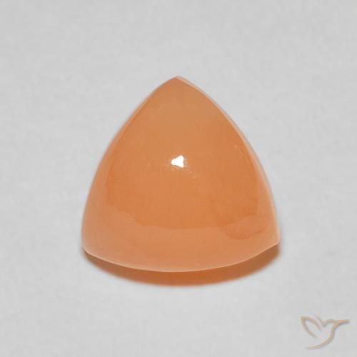 2.09ct Natural Naranja cantaloupe Piedra de Luna, Trillón, Translúcido
