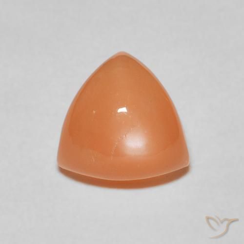 1.89ct Natural Naranja rojizo claro Piedra de Luna, Trillón, Translúcido