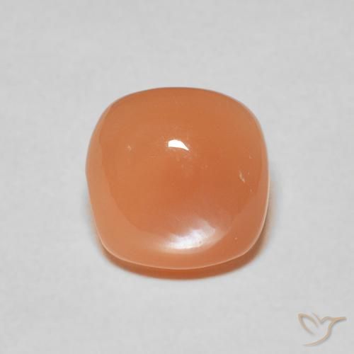 1.99ct Natural Naranja rojizo claro Piedra de Luna, Forma Cojín, Translúcido