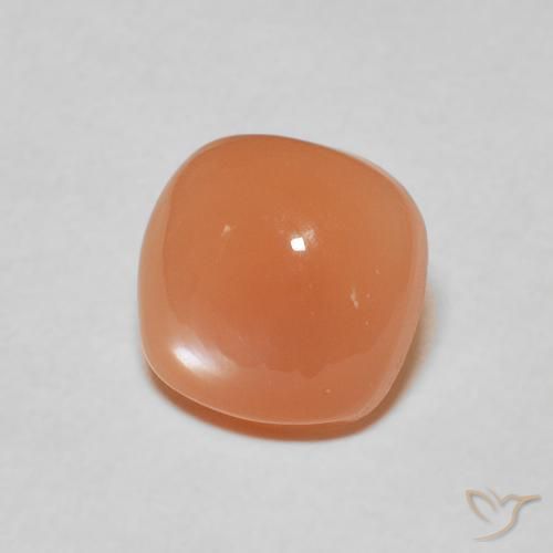 Piedra de Luna Naranja rojizo claro natural de 1.99 ct, Forma Cojín, Translúcido