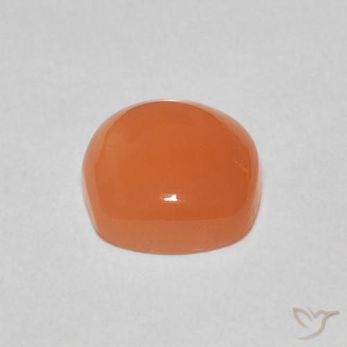 Piedra de Luna Naranja rojizo claro natural de 1.99 ct, Forma Cojín, Translúcido