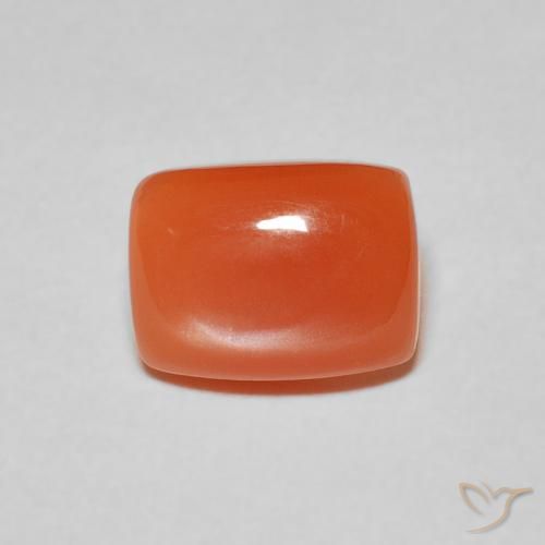 2.06ct Natural Naranja intenso Piedra de Luna, Forma Cojín, Translúcido