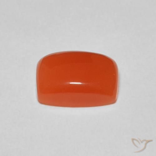 Piedra de Luna Naranja intenso natural de 2.06 ct, Forma Cojín, Translúcido
