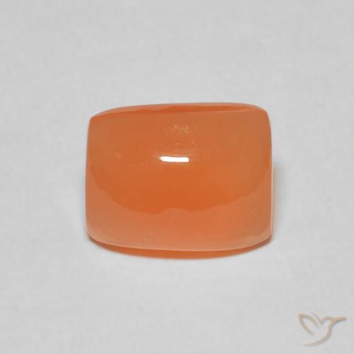 2.19ct Natural Naranja rojizo Piedra de Luna, Forma Cojín, Translúcido