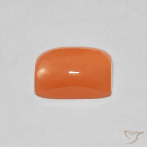 Piedra de Luna Naranja rojizo natural de 2.19 ct, Forma Cojín, Translúcido