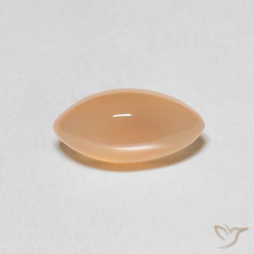 1.25ct Natural Naranja medio Piedra de Luna, Marquesa, Translúcido