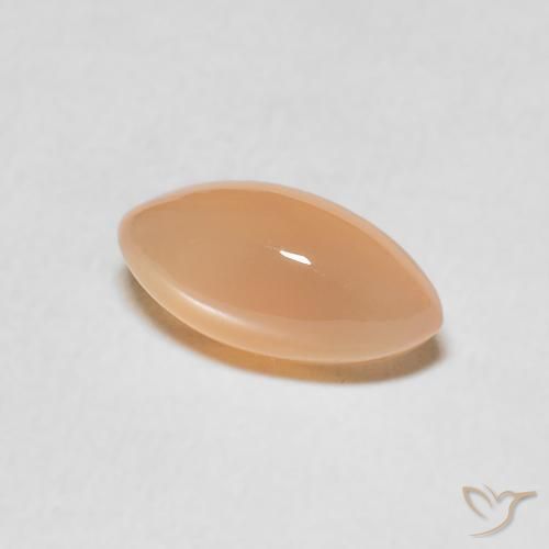 Piedra de Luna Naranja medio natural de 1.25 ct, Marquesa, Translúcido